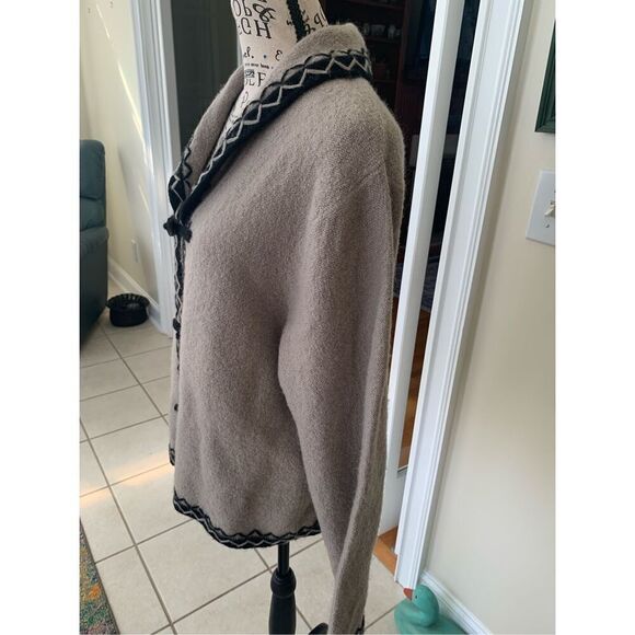 Nordic Design Tan & Black Wool Cardigan - Picture 6 of 11